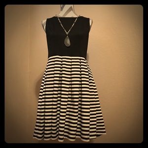 Adorable striped full skirt dress