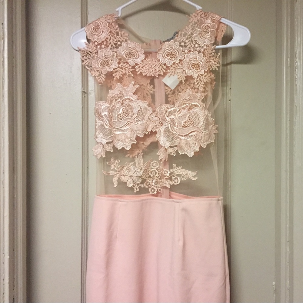 Pink Floral Bodycon Mini Dress