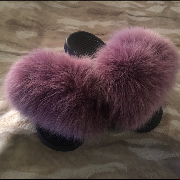 100% Real Fox Fur slippers ((Handmade)) - Picture 2 of 4