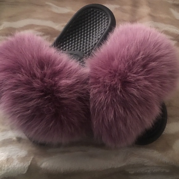 100% Real Fox Fur slippers ((Handmade)) - Picture 3 of 4