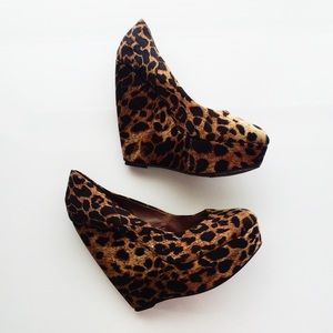 Leopard Wedges