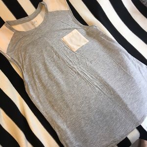 The Loft sleeveless top with sheer pink detail