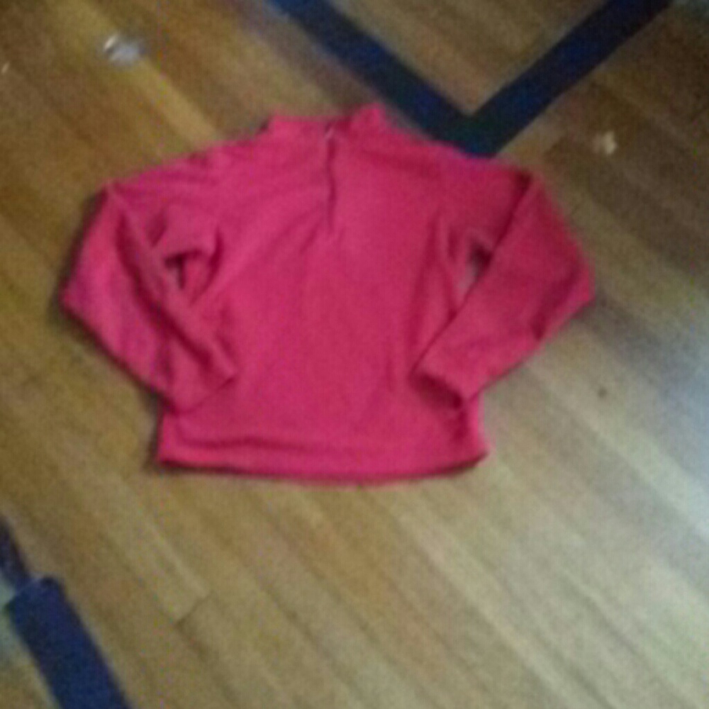 Red sweatshirt.