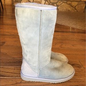 Classic tall baby blue UGGs