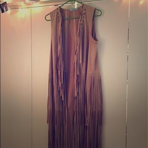 Suede Fringe Vest