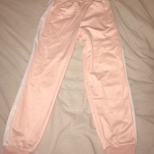 Forever 21 Joggers in Pink/Cream