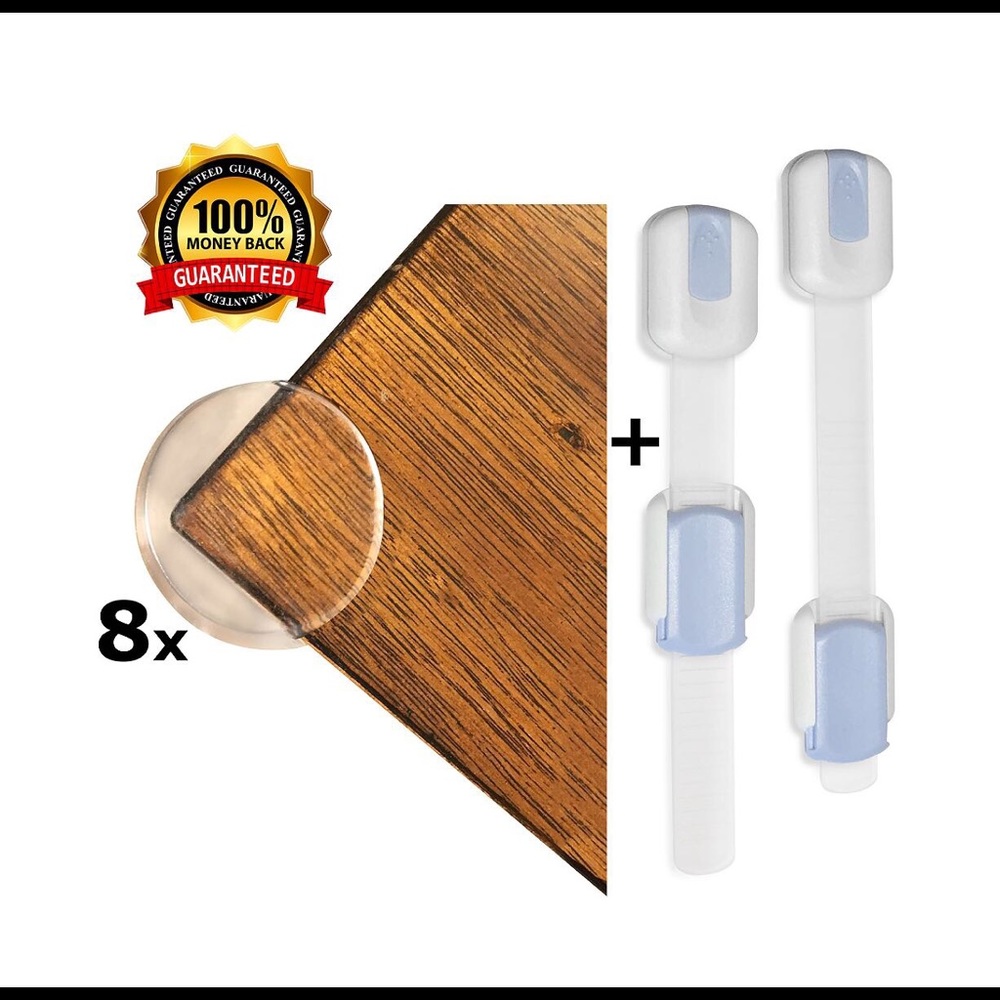 Baby Proofing Kit - 8 Corner Guard & 2 Safety Lock