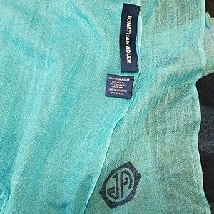 Jonathan Adler Nautical Peacock Navy Blue Scarf