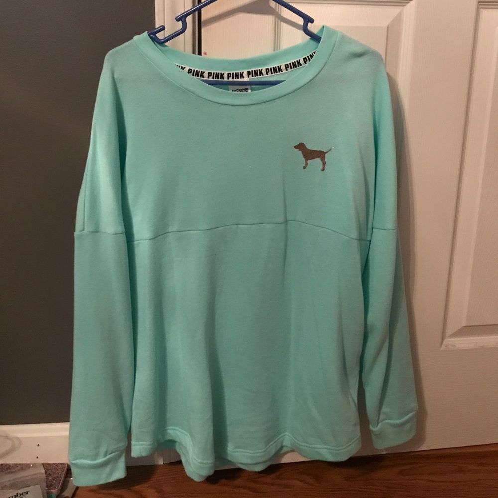 VS pink  teal pullover sweater