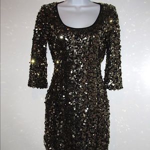 Frederick's of Hollywood Gold Sequined Dress