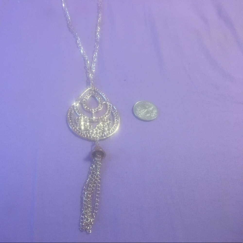 Gold Colored Long Chained Necklace