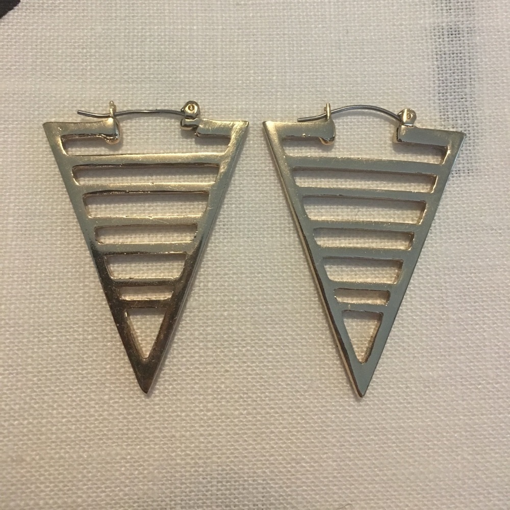 Lila Rice-esque pyramid drop earrings