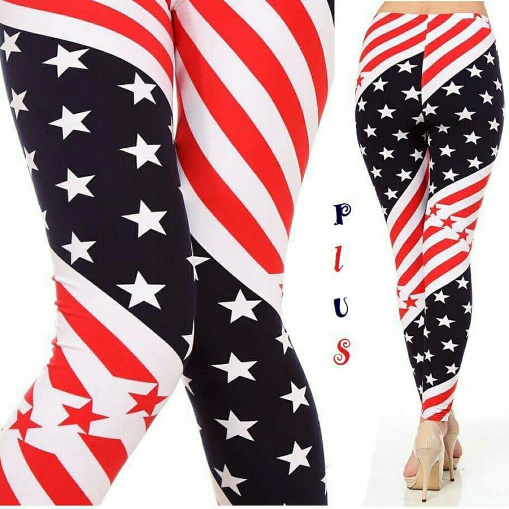 Stars and Stripes Plus Size Leggings