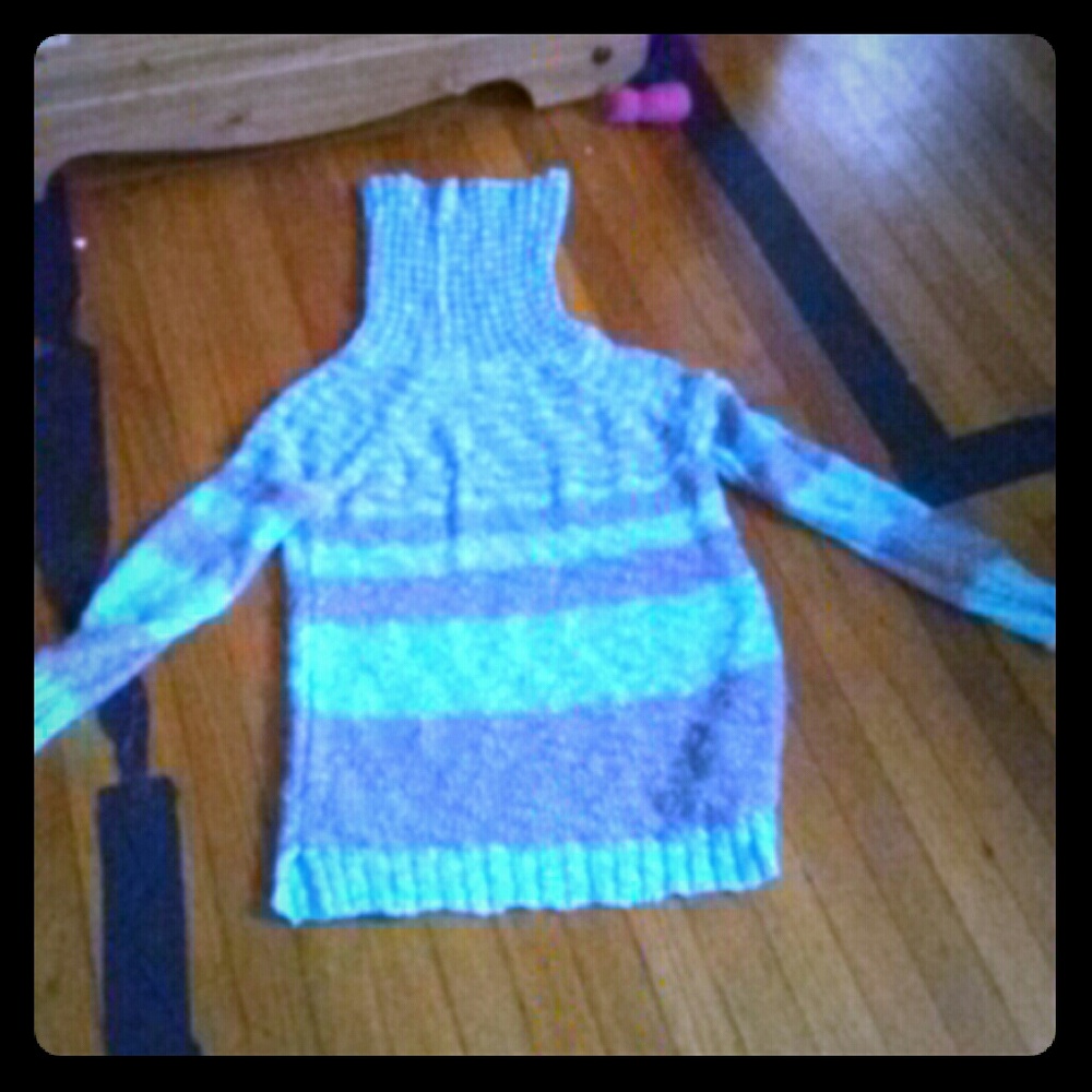 Striped Cowl neck sweater!