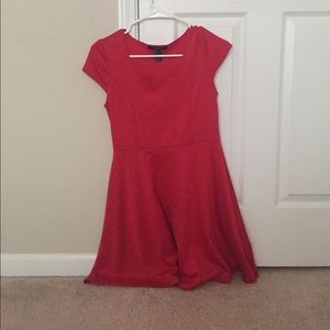 Red casual dress