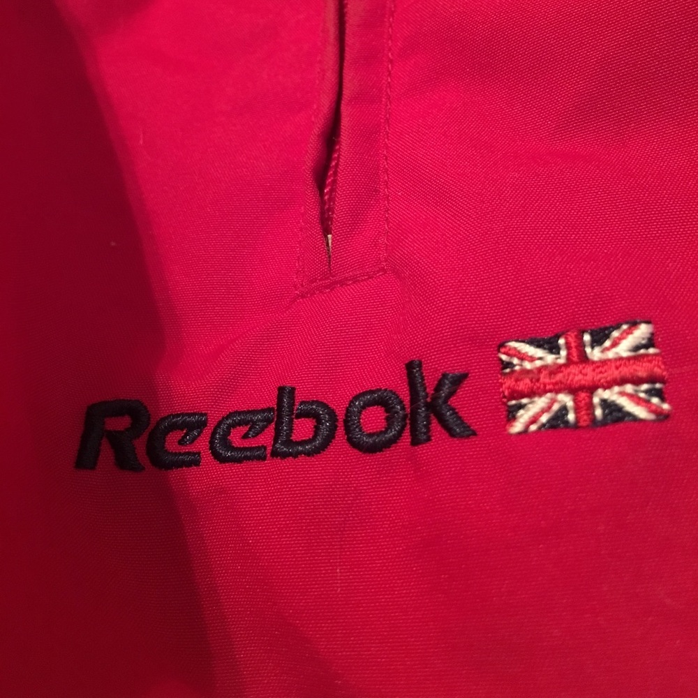 Red Vintage Reebok Quarter Zip Windbreaker