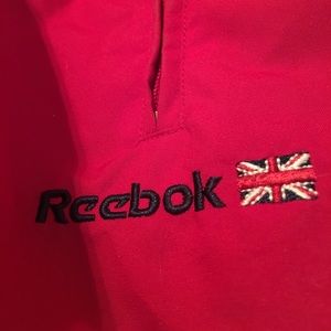 Red Vintage Reebok Quarter Zip Windbreaker