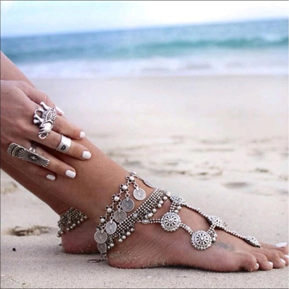 🔥Brilliant  rich money coin charm anklet bracelet - Picture 2 of 4