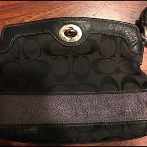 Black coach wristlet