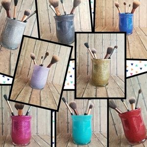 Glitter make up brush holders