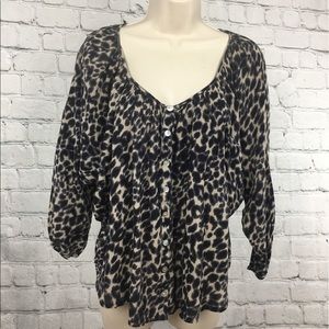 Angie "L" Animal Print Blouse