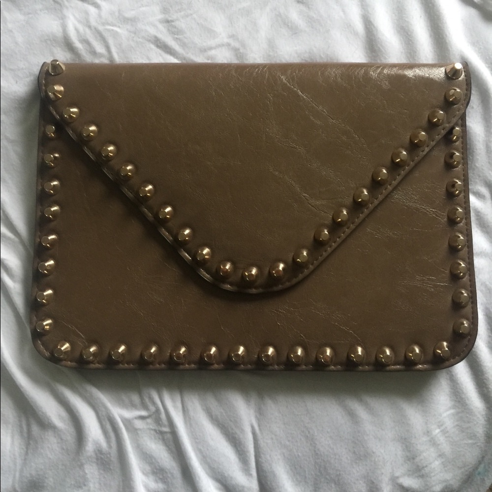 Gold studded bag/clutch/crossbody