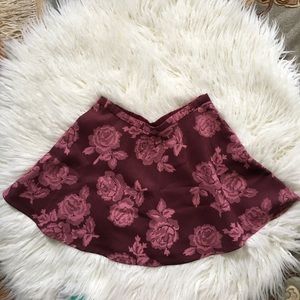 Abercrombie &a Fitch Flower Red Skirt