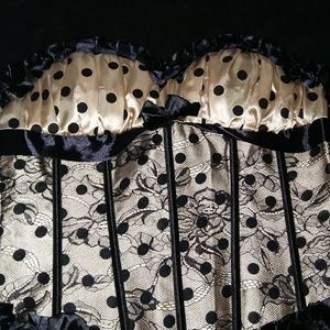 TODAY ONLY ON SALE! Beige and black corset