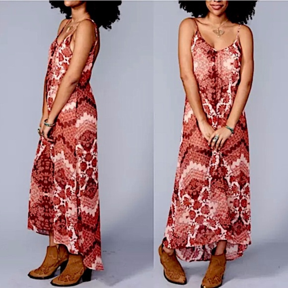 SHOW ME YOUR MUMU Draped Dress Intricate Long Gown - Picture 2 of 5