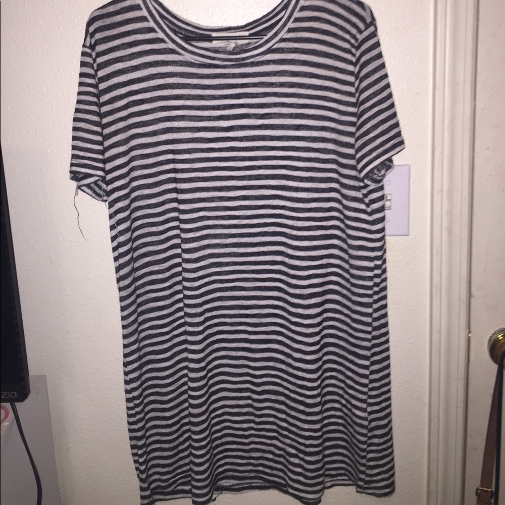 Striped tee shirt dress