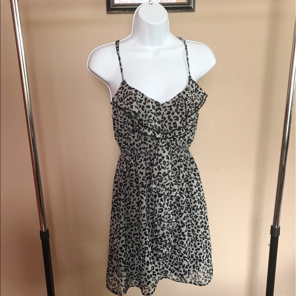 Eyelash Couture Ruffle Cheetah Print Dress