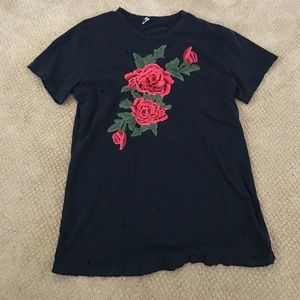 Emma & Sam Oversized Rose Top