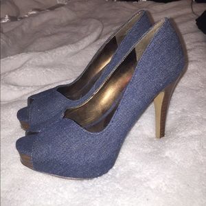 Nine West denim heels