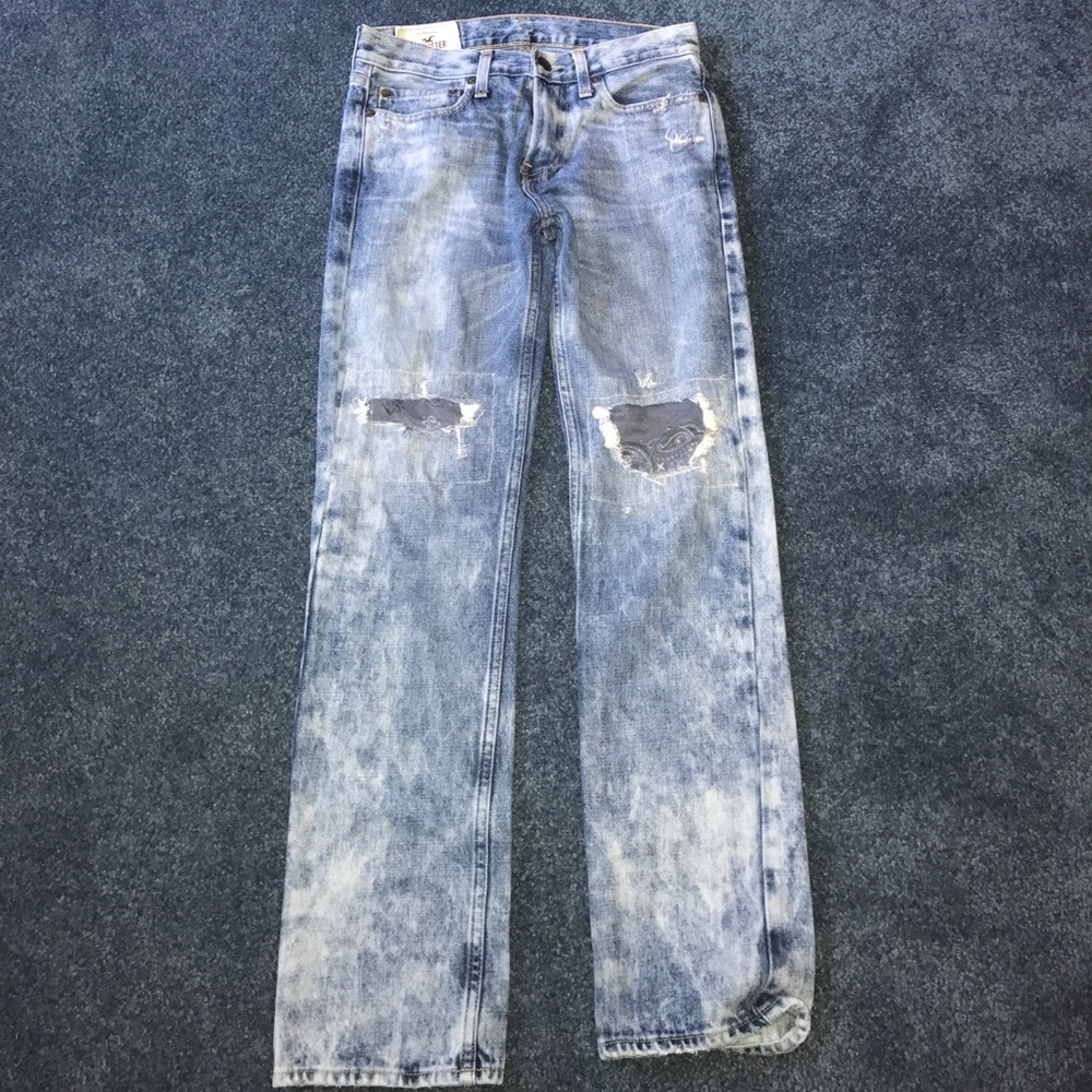 Hollister acid wash bandana jeans