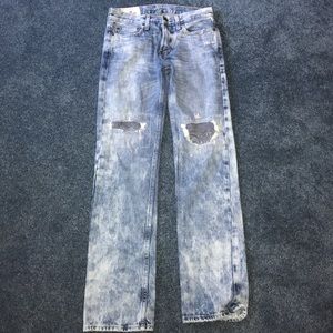 Hollister acid wash bandana jeans