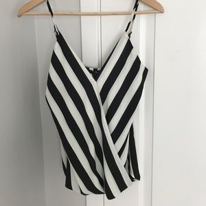 Black and white striped top