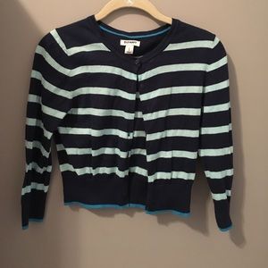 Cropped Striped Cardigan