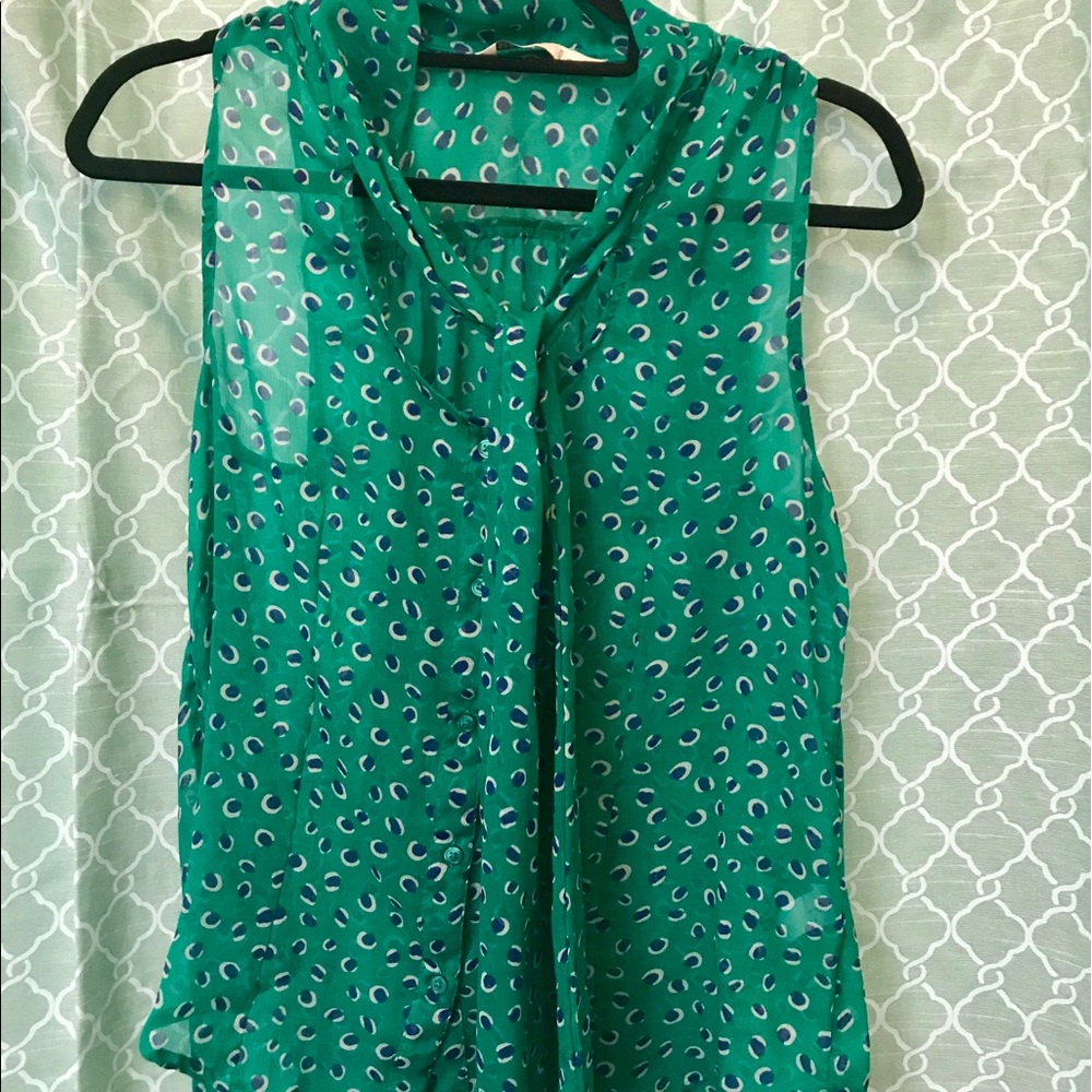 Polka dotted tie top