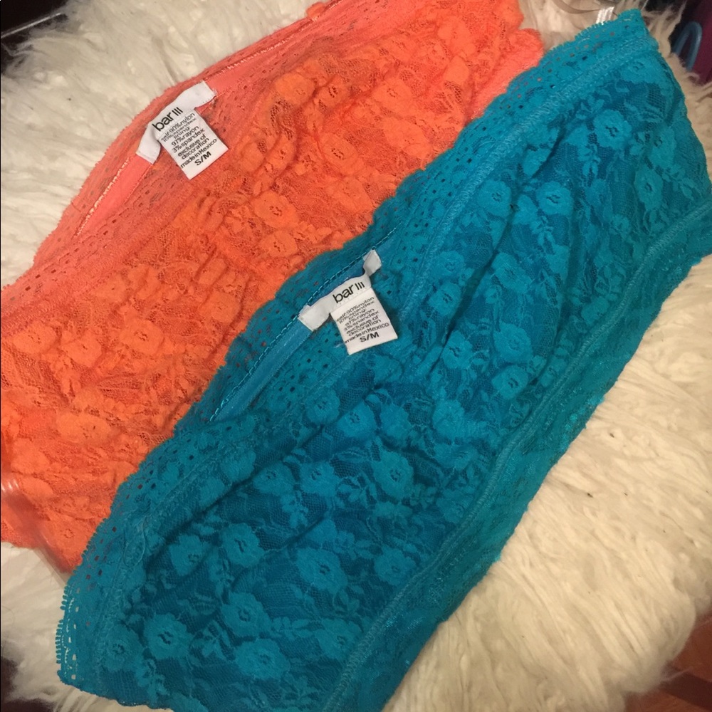 BAR III BANDEAUS ORANGE AND BLUE