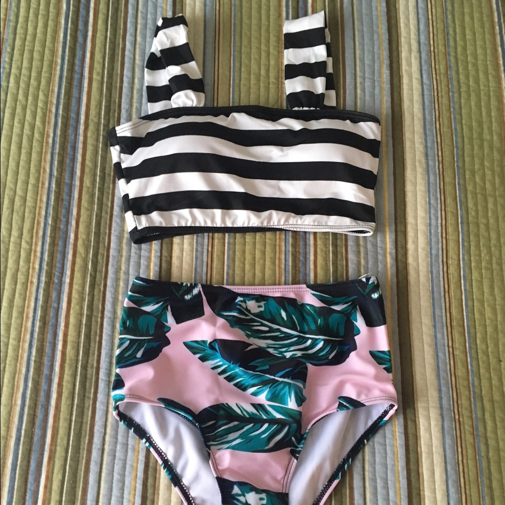 PRICE FIRM | NWT Zaful Mixed Print High Waist Suit