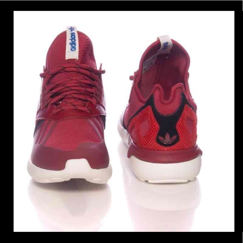New Adidas Originals TUBULAR  Red & white sneaker