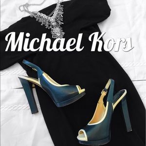 Michael Kors peep toe pumps