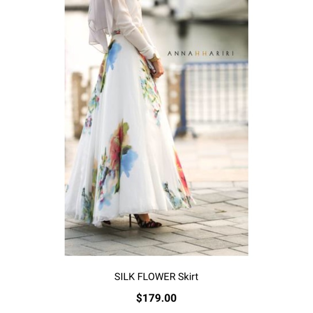 Silk Flower Skirt by Annah Hariri