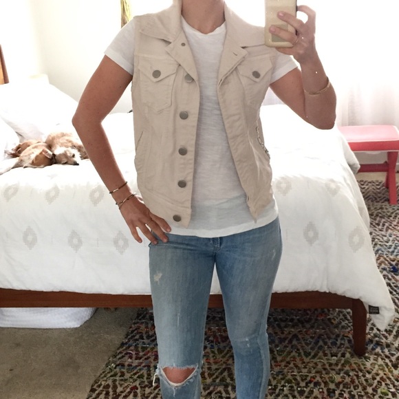 Pastel Blush Pink Denim Vest by Quiksilver Women’s - Picture 3 of 8