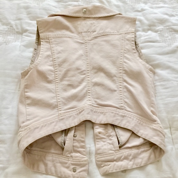 Pastel Blush Pink Denim Vest by Quiksilver Women’s - Picture 4 of 8