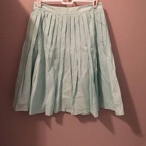 Talbots Blue Pleated Skirt