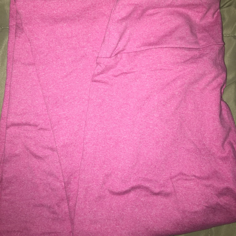 Lularoe one size pink Heathered leggings NEW