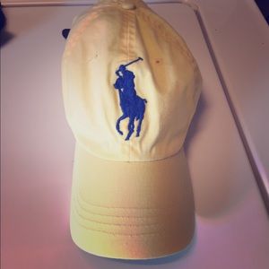 Yellow and blue polo hat