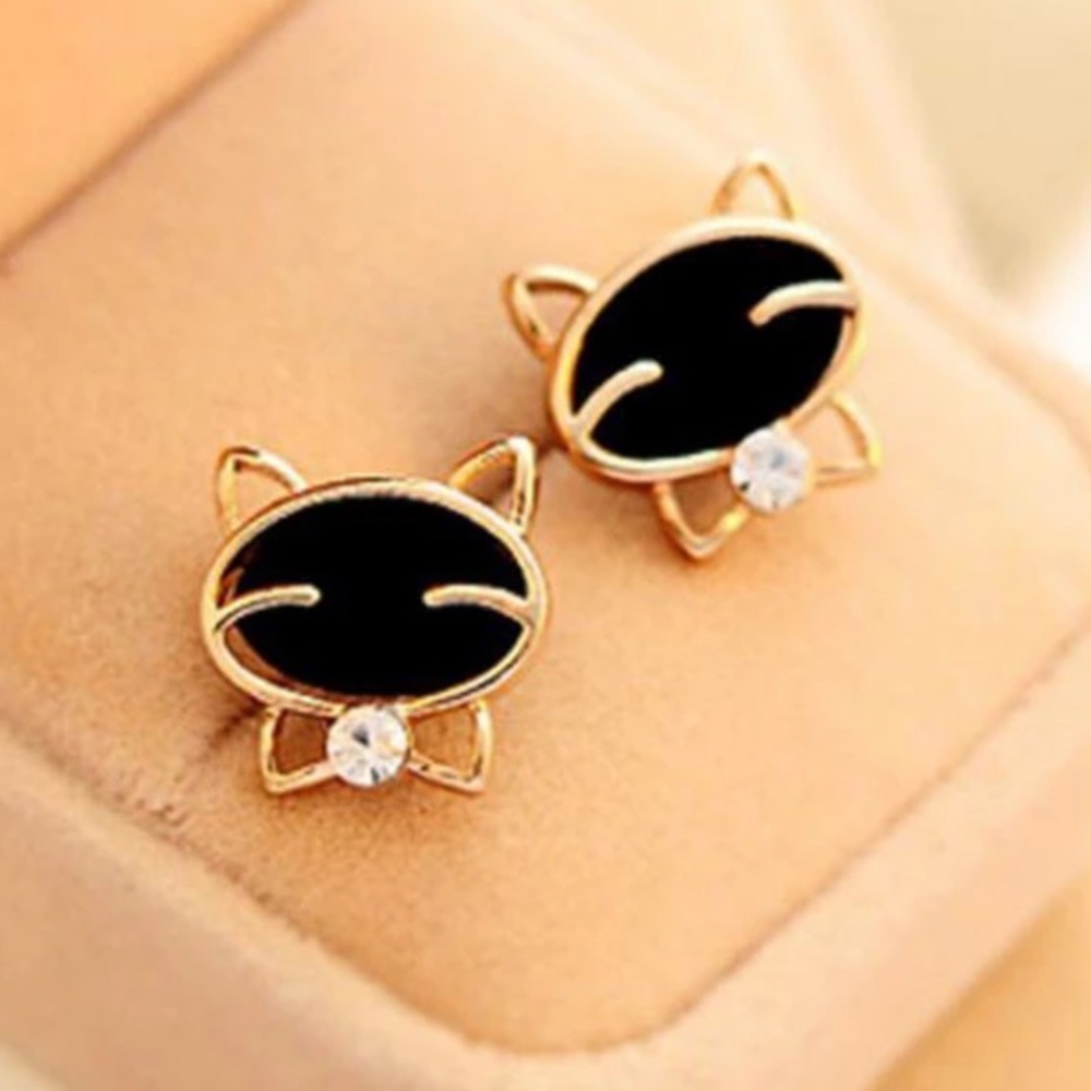 1X HP Kitty Cat Earrings - Picture 2 of 8