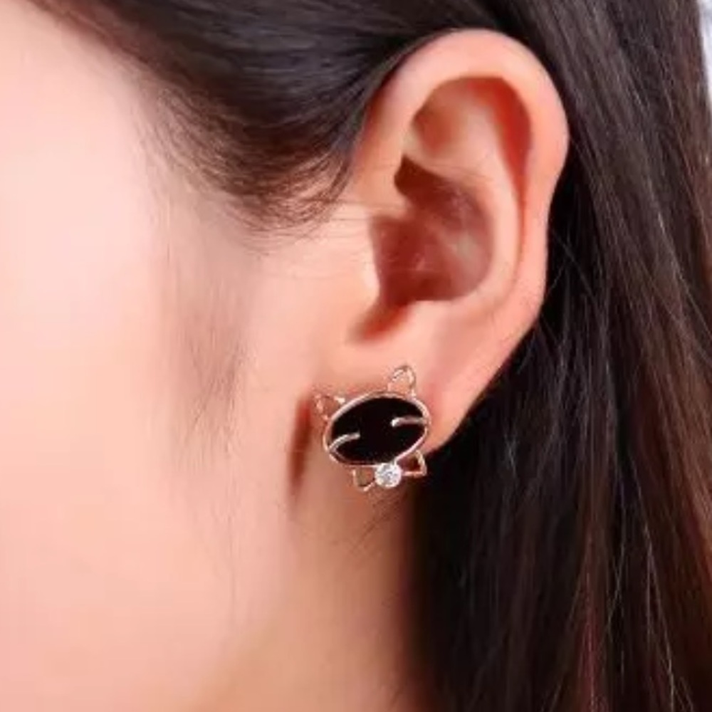 1X HP Kitty Cat Earrings - Picture 3 of 8